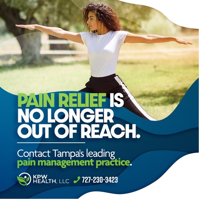 Pain relief is no longer out of reach - contact Tampa's leading pain management practice KPW Health!