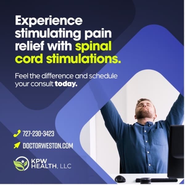 Experience stimulating pain relief wigth spinal cord stimulations. Feel the difference and schedule a consult today.